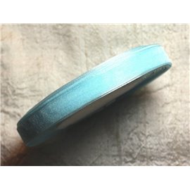 1pc - 45 meter spool - Turquoise Blue Organza Fabric Ribbon 10mm 4558550009845 