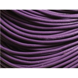 5m - Cordón de cuero genuino violeta 2 mm 4558550007322 