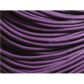 5m - Cordón de cuero genuino violeta 2 mm 4558550007322 