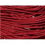 Echeveau 19m env - Fil Elastique Tissu 1mm Rouge Bordeaux   4558550007346 