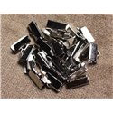 10pc - Embouts Griffe métal argenté qualité Rhodium 13x5mm   4558550007438 