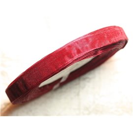1pc - 45 meter spool - Organza Fabric Ribbon Bordeaux Red 10mm 4558550009869 