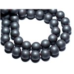 20pc - Perles de Pierre - Hématite Mate Boules 8mm   4558550007452