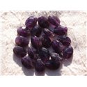 2pc - Perles de Pierre - Améthyste Ovales Facettés 14x10mm   4558550007551