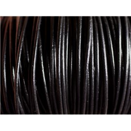 5m - Cordón de cuero genuino negro 2 mm 4558550007582 