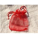 10pc - Sacs Pochettes Cadeaux Bijoux Organza Rouge 10x8cm   4558550007605 