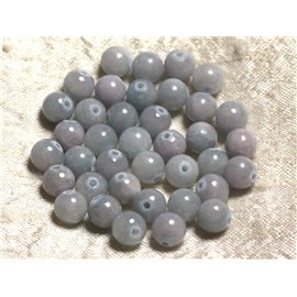 10pc - Perline di pietra - Giada blu rosa 8mm 4558550007766