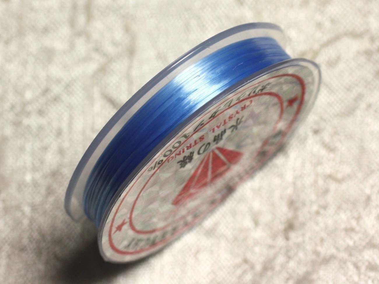 Bobine 10m - Fil Elastique Fibre 0.8-1mm Bleu clair   4558550011268 