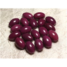 2pc - Stone Beads - Jade Violet Plum Olives 16x12mm 4558550007865