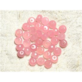 10st - Stenen kralen - Roze Jade Facet Rondelles 8x5mm 4558550008084