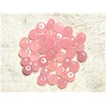 10pc - Perles Pierre - Jade Rondelles Facettées 8x5mm Rose clair bonbon - 4558550008084