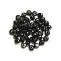 10pc - Perles de Pierre - Jade Noire Rondelles Facettées 8x5mm   4558550008121
