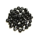 10pc - Perles Pierre - Jade Rondelles Facettées 8x5mm Gris Noir - 4558550008121