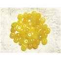 10pc - Perles Pierre - Jade Rondelles Facettées 8x5mm Jaune Citron - 4558550008138