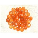 10pc - Perles Pierre - Jade Rondelles Facettées 8x5mm Orange Mandarine Capucine - 4558550008145