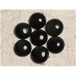 1pc - Cabochon de Pierre - Obsidienne noire Rond 15mm   4558550008343 