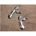 2pc - Pendentif Breloque Métal Argenté Qualité petit prince 46mm   4558550008374 