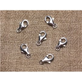 1pc - Chiusura a moschettone in argento sterling 925 8x5mm 4558550008428 