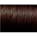 10 metres - Fil Corde Cordon Coton Ciré 0.8mm Marron Brun Café - 4558550008442