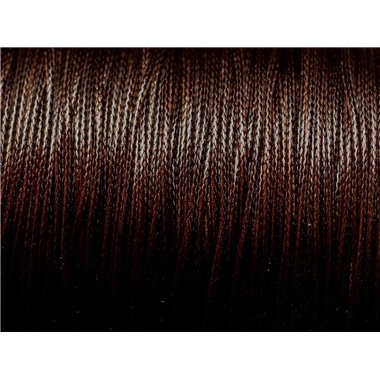 10 metres - Fil Corde Cordon Coton Ciré 0.8mm Marron Brun Café - 4558550008442