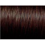 10 metres - Fil Corde Cordon Coton Ciré 0.8mm Marron Brun Café - 4558550008442