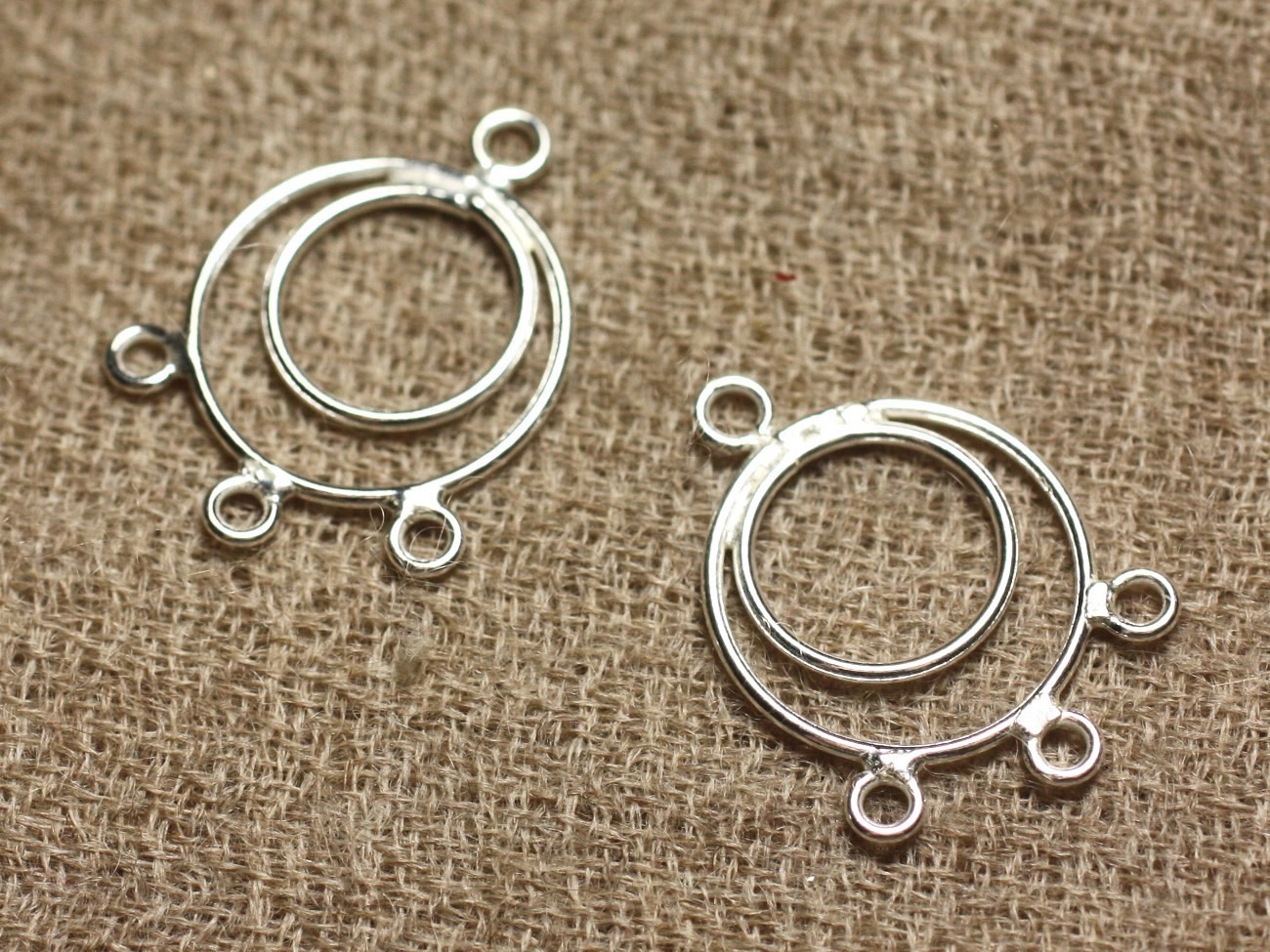 1paire - Connecteurs Argent 925 Boucles d'Oreilles 20x15mm   4558550008473