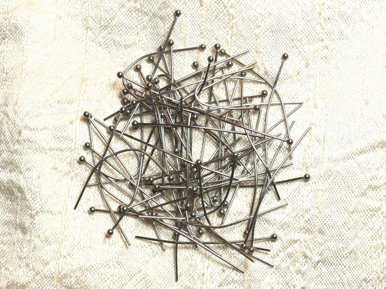 10pc - Tiges Clous à Tête Boule Ronde Acier 304L - 40 x 0.5 x 1.8mm - 4558550008480