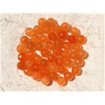 20pc - Perles de Pierre - Jade Boules Facettées 6mm Orange  4558550017598 