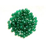 20pc - Perles de Pierre - Jade Boules Facettées 4mm Vert  4558550008701 