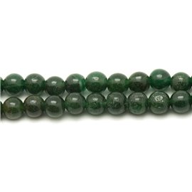 10pz - Perline di pietra - Sfere di giada verde 6mm 4558550033406