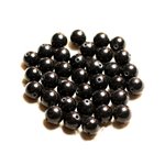 10pc - Perles de Pierre - Jade Noire Boules 8mm   4558550009128