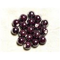 10pc - Perles Porcelaine Céramique Violet Boules 12mm   4558550009579