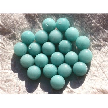 8pc - Perles de Pierre - Jade Boules 12mm Bleu Turquoise   4558550009630