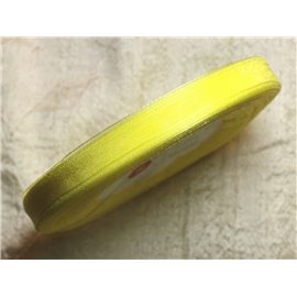 1pc - 45 meter spool - Organza Fabric Ribbon Yellow 10mm 4558550009890 