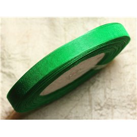 1pc - Bobina de 45 metros - Cinta de tela de organza Verde 10mm 4558550009906 