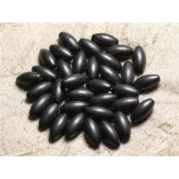 10pc - Perles de Pierre - Hématite Olives mat 12x6mm   4558550010063