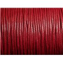 5 Mètres - Cordon de Coton Ciré 1.5mm Rouge Bordeaux   4558550010100 