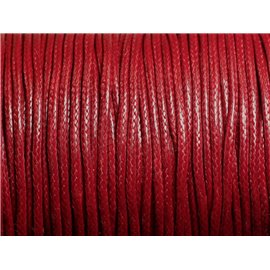 5 Meters - Waxed Cotton Cord 1.5mm Bordeaux Red 4558550010100 
