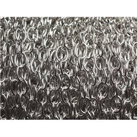5 meters - 316L Stainless Steel Mesh Chain - Oval 8 x 5.5 x 1mm 4558550010346 