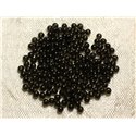 40pc - Perles de Pierre - Obsidienne noire Boules 2mm   4558550010506 