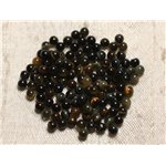 20pc - Perles de Pierre - Oeil de Faucon et Tigre Boules 3mm   4558550010537