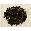 30pc - Perles de Pierre - Oeil de Tigre et Faucon Boules 2mm   4558550010544 
