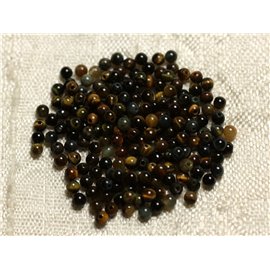 30pc - Cuentas de piedra - Ojo de tigre y bolas de halcón 2 mm 4558550010544 