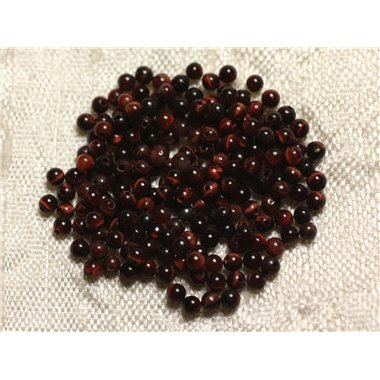 30pc - Perles de Pierre - Oeil de Taureau Boules 2mm   4558550010568 