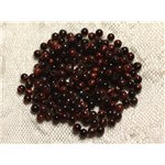 30pc - Perles Pierre - Oeil Tigre Rouge Taureau Boules 2mm - 4558550010568