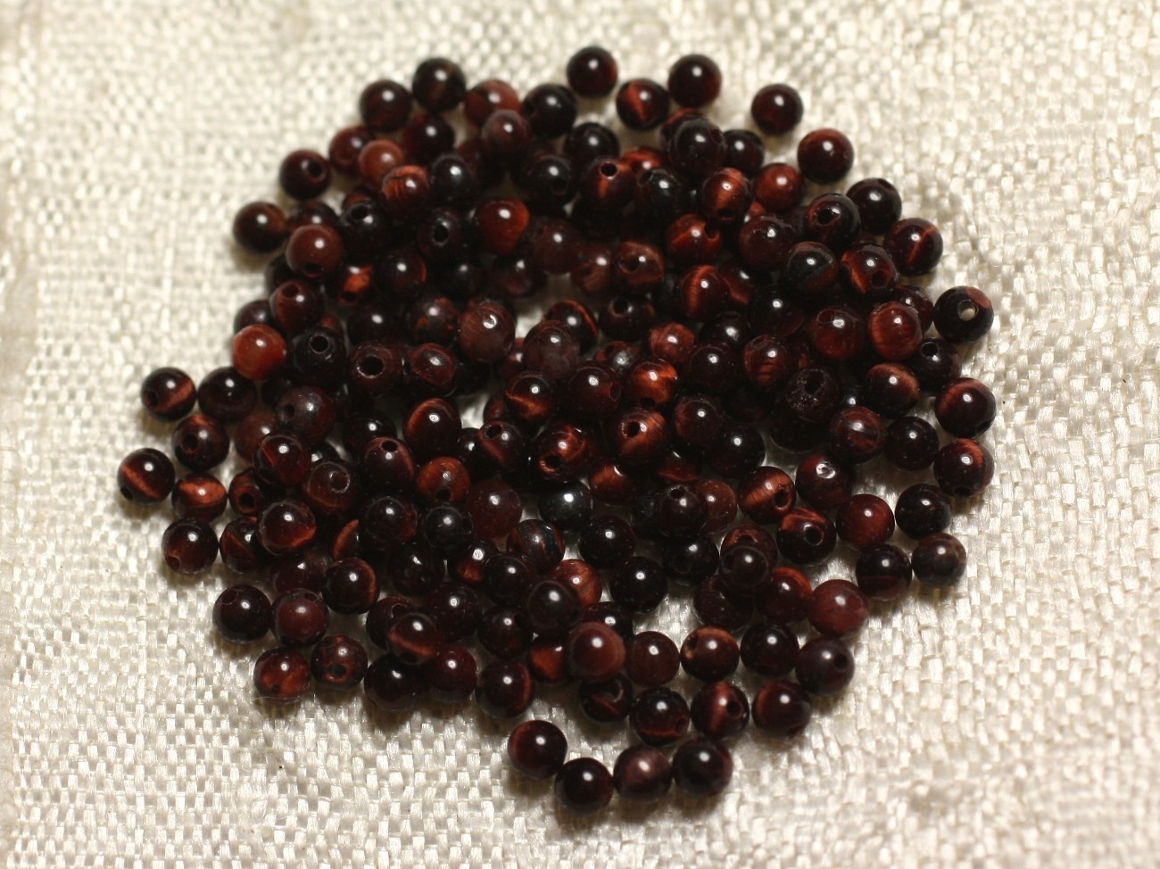30pc - Perles de Pierre - Oeil de Taureau Boules 2mm   4558550010568 
