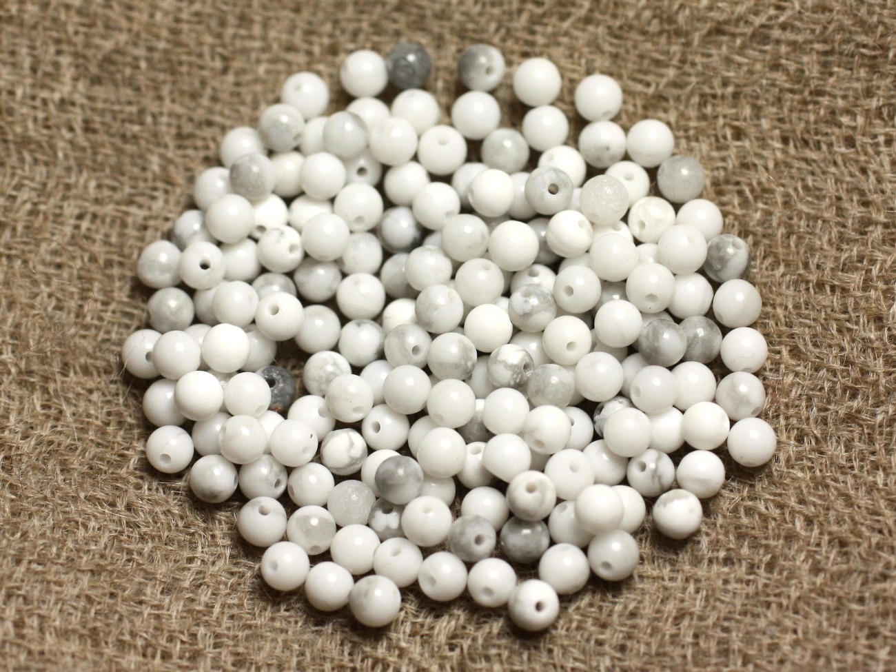30pc - Perles de Pierre - Howlite Boules 2mm   4558550010582 