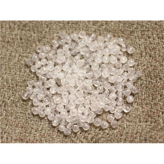 40pc - Perles de Pierre - Jade Blanche Boules 2mm   4558550010605