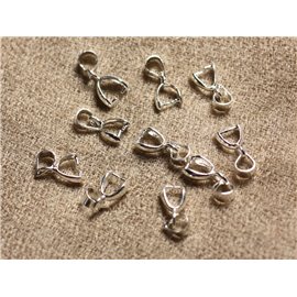 10pc - Calidad chapada en rodio Chapada en plata 15x3mm 4558550010704 