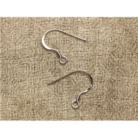 1paire - Hook Earrings Silver 925 White Gold Plated 17x16mm 4558550010735